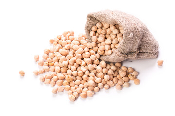 chickpeas on rustic background, healthy food concept