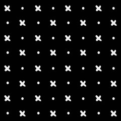 Minimal monochrome hand drawn pattern cross