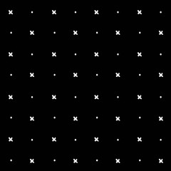 Minimal monochrome hand drawn pattern cross