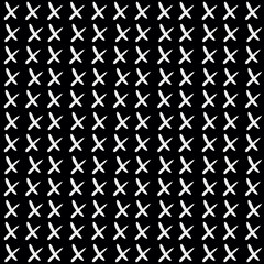 Minimal monochrome hand drawn pattern cross