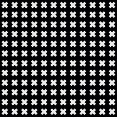 Minimal monochrome hand drawn pattern cross