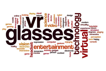 VR glasses word cloud