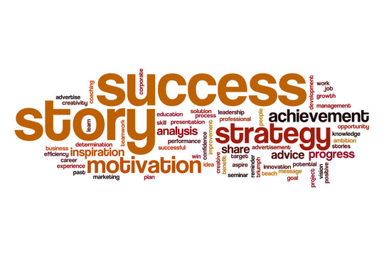 Success story word cloud