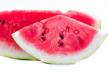 Watermelon. cut a slice of watermelon on a white background, dessert, berry, sweet, red