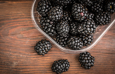 fresh summer berries, healthy food on table