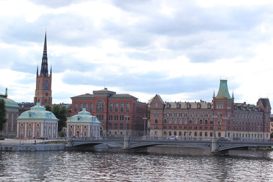 Die Skyline der Altstadt von Stockholm in Schweden