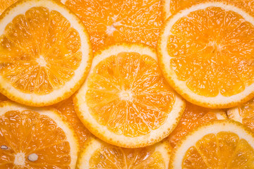 Fototapeta na wymiar fresh slice orange , macro background healthy food