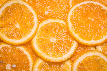 fresh slice orange , macro background healthy food