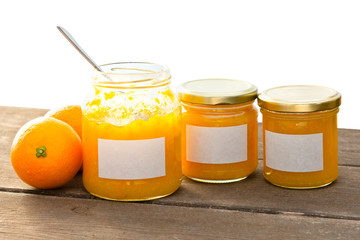 orange marmalade isolated white background