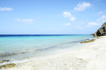 Fototapeta na wymiar Beach in Curacao island, Caribbean Sea