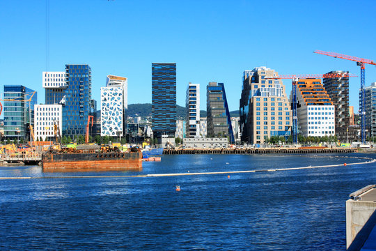 Oslo - cityscape is great attractions in a summer day