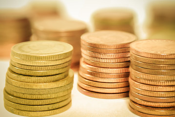 money coin pile. finance and banking concept.