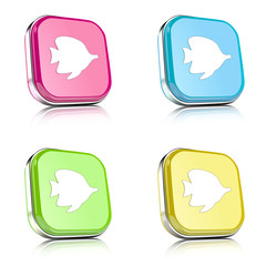 ikona na tle zaokrąglonego kwardratu z metalowym środkiem i odbiciem © vempireart