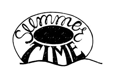 Inspirational vector typography.Hand drawn typography poster.Swimming circle. Summer time. Ring-buoy.