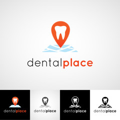 Creative dental logo design. Teethcare icon set. dentist clinic insignia, stomatologist practice sign, orthodontist illustration, teeth vector, oral hygienist concept for stationary, medical products