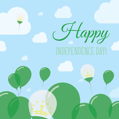 Tajikistan Independence Day Flat Patriotic Design. Tadzhik Flag Balloons. Happy National Day Vector Card.