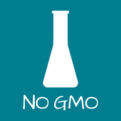 No GMO Label. Food intolerance symbols. Vector illustration.