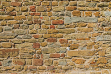 Rough old brick wall