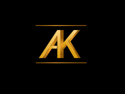 AK Initial Logo for your startup venture