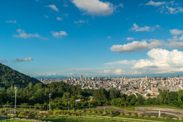 旭山記念公園から見る札幌市内