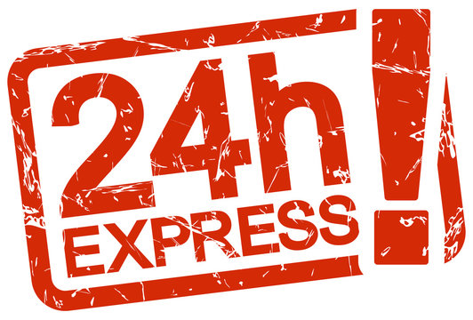 red stamp with text 24h Express