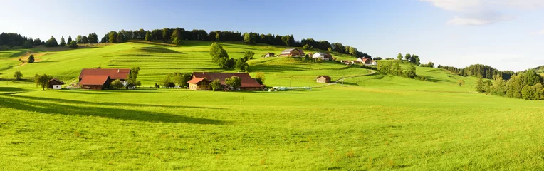 Fototapete Rund Panorama Landschaft in Bayern im Allgäu © Wolfilser