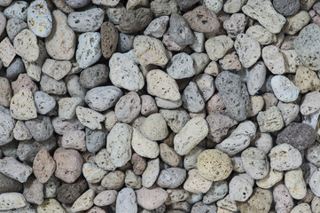 pumice pebbles ( lightweight volcanic rock )