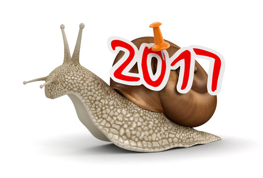Snail 2017. Image with clipping path