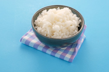 Grain white rice in a bowl