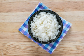 Grain white rice in a bowl