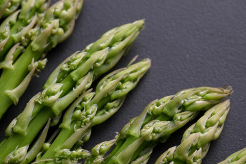 Fresh green asparagus for cooking.