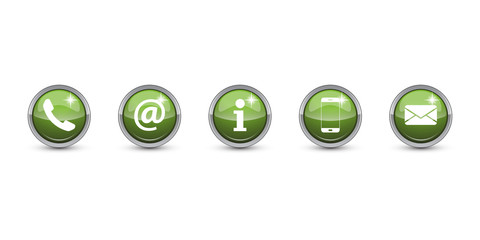 icon set button green