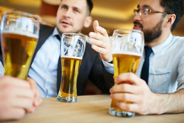 Drinking beer
