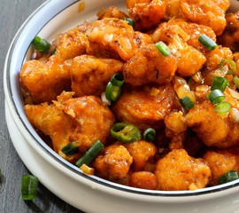 Gobi manchurian close up, selective focus