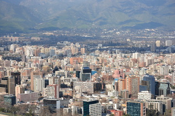 Naklejka premium sunset clouds in Santiago Chile