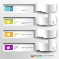 Abstract 3D Paper infographic design  and realistic.can used for banner,leaflet,booklet,brochure and  presentation infographic.