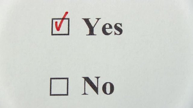 Yes Or No. Yes accept. No Accept