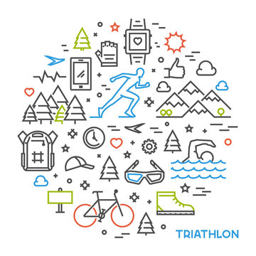 Line round concept for triathlon