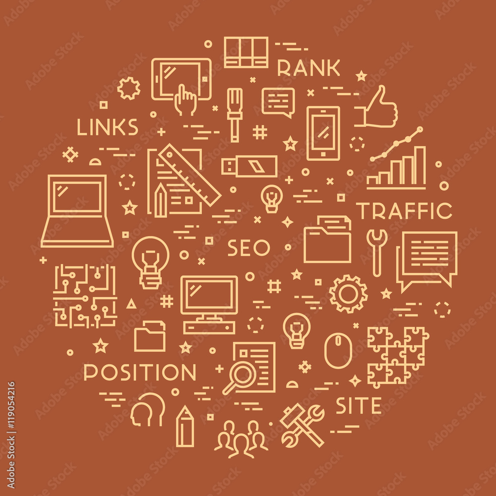 Poster line concept for search engine optimization