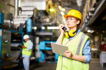 Female engineer at work