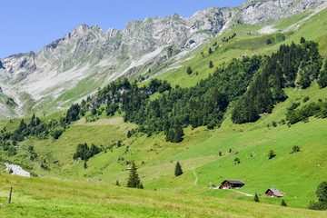 Fototapeta na wymiar Mountain landscape over Engelberg