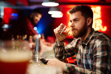 Drinking cocktail