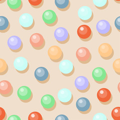 Bright beads seamless pattern background