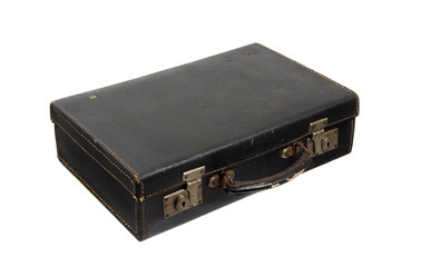 schöner alter antiker koffer aus leder