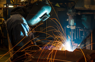 welder Industrial automotive part in factory