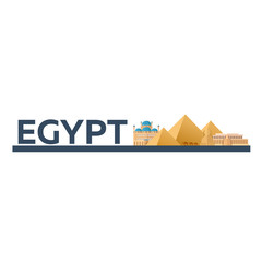 Egypt. Tourism. Travelling illustration. Modern flat design. Egypt travel. Pyramid