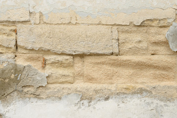 Brick texture with scratches and cracks