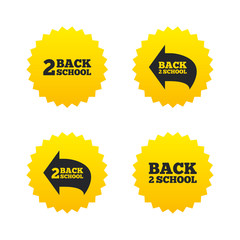 Back to school icons. Studies after the holidays