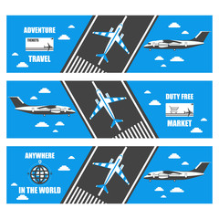 flat banners airport