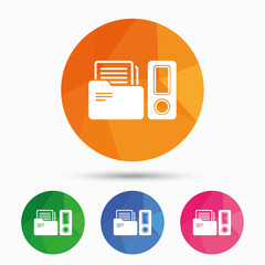 Document folder sign. Accounting binder symbol.